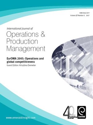 cover image of International Journal of Operations & Production Management, Volume 27, Issue 1